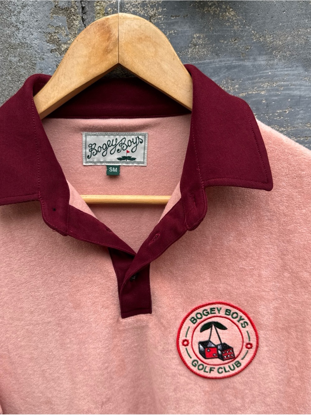 Bogey Boys Men’s Polo Golf Shirt Size Small Long Sleeve Terry Cloth
